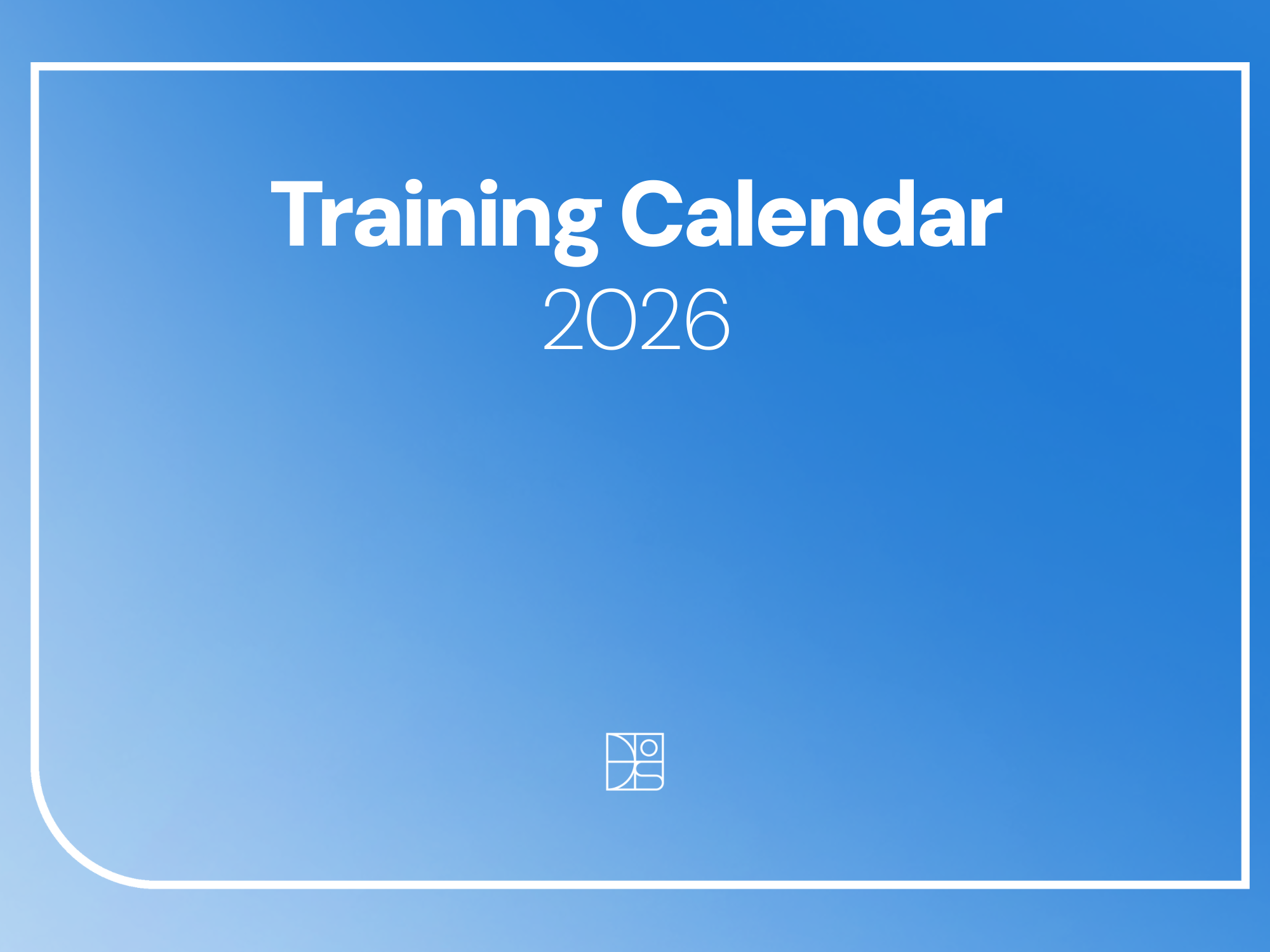 Training Calendar 2026