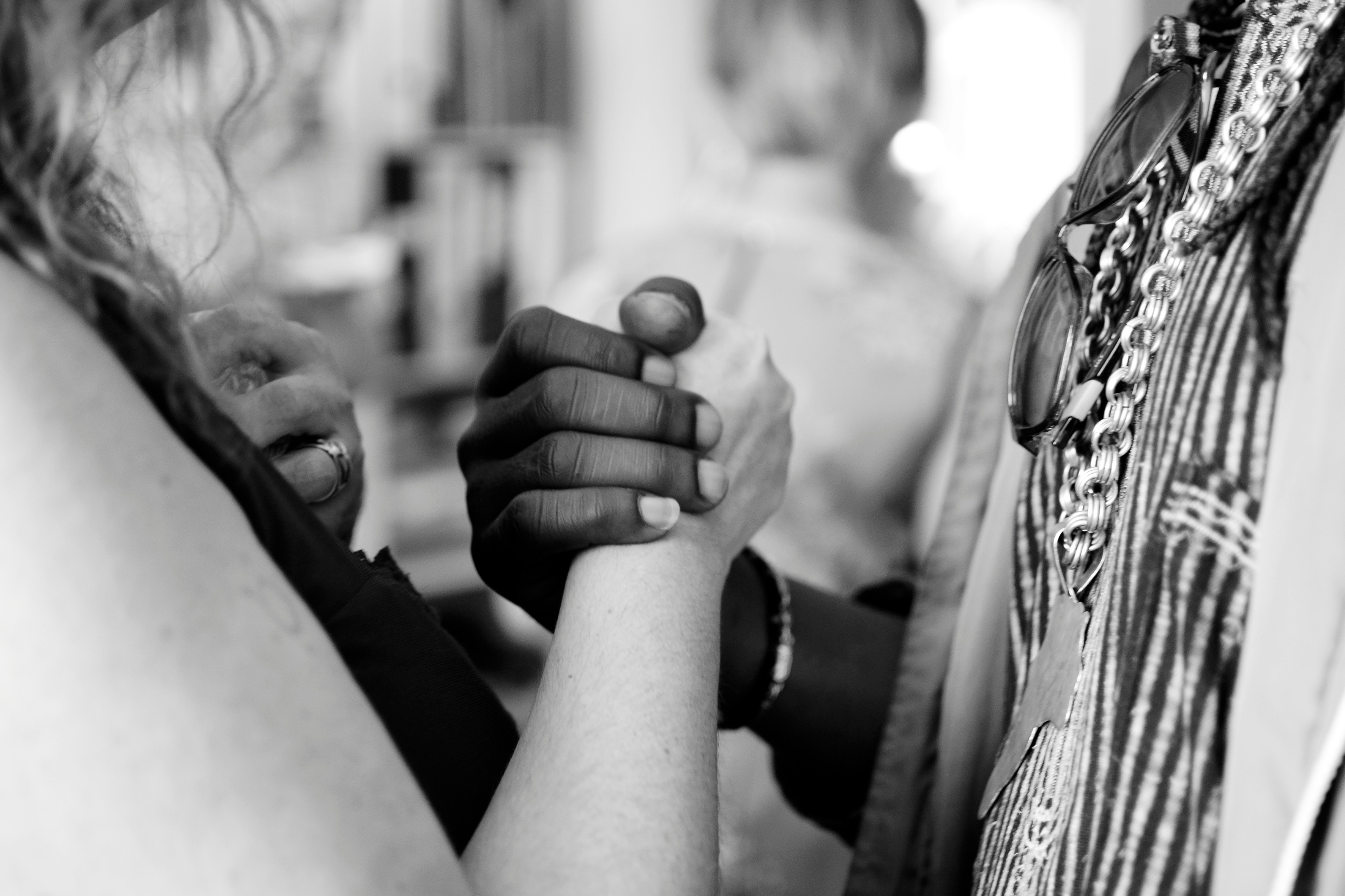 Hands together